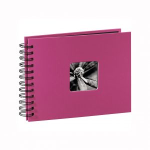 álbum para fotografía impresas encuadernado en espiral y tapas turquesa